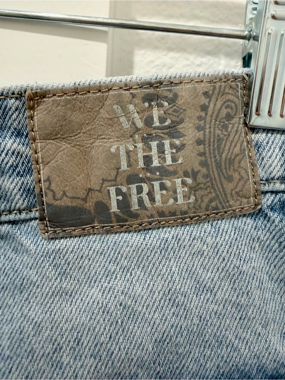 We The Free Tinsley Baggy High Rise Straight Leg Jeans in Light Blue - Picture 7 of 8